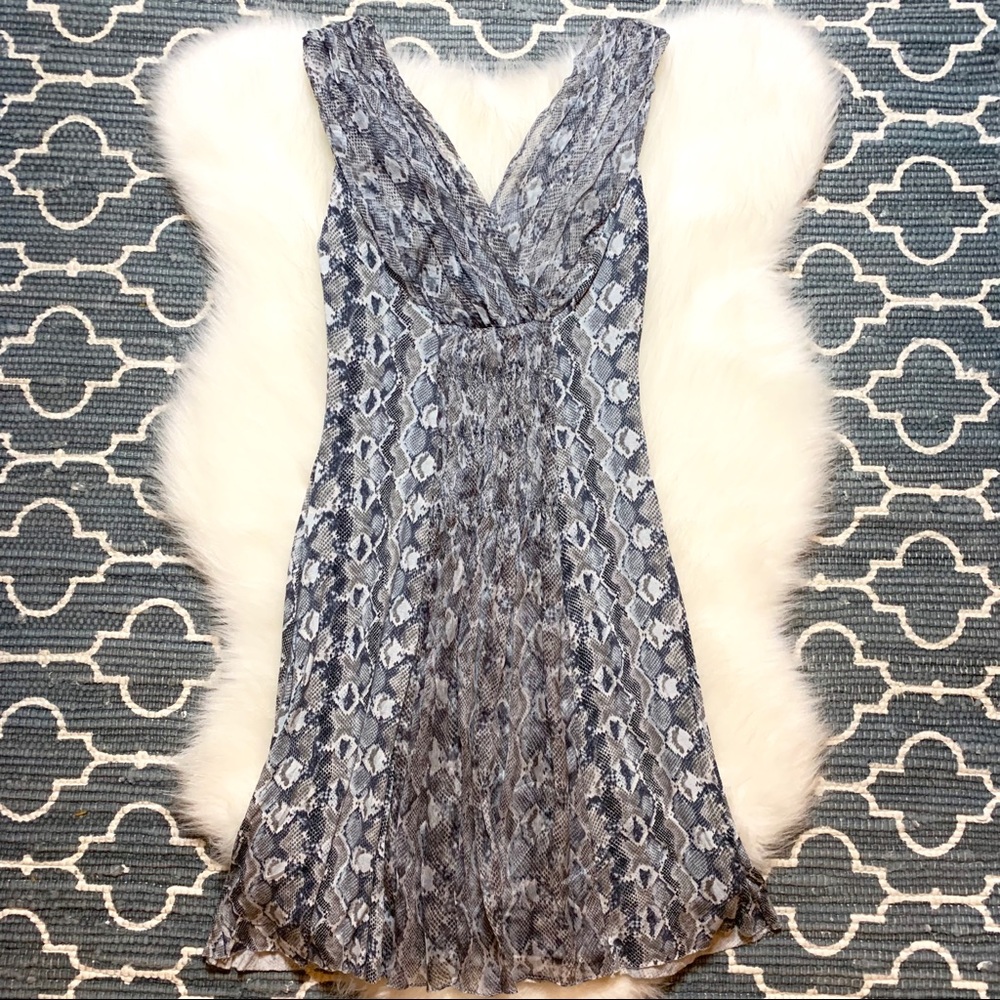 Bailey 44 snake print stretch mini dress XS